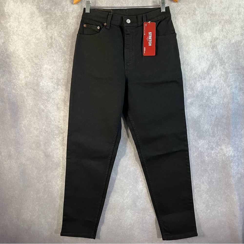 NEW Levis 550 Women Jeans 10M Black Relaxed Fit Tapered Leg Stretch Jeans NWT